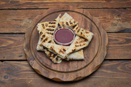 Sliced ââcheese pancakes in maple syrupの写真素材