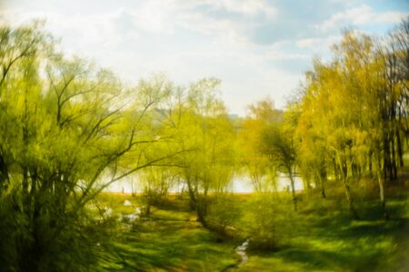 Pictorial Photography in Tsaritsyno park, Moscow. In taking pictures to use simple objective monocle. Photographic imperfect lens, the presence of numerous aberrations, gives the photos a special lightness and softness at a sufficiently high image detail.の写真素材