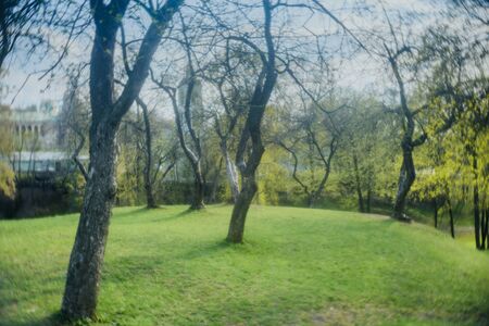 Pictorial Photography in Tsaritsyno park, Moscow. In taking pictures to use simple objective monocle. Photographic imperfect lens, the presence of numerous aberrations, gives the photos a special lightness and softness at a sufficiently high image detail.の写真素材
