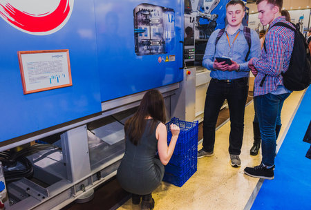 MOSCOW - January 25: Interplastica 2017. 20th International Trade Fair Plastics and Rubber-...