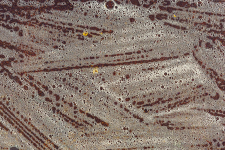Suds and rust metal plate texture. Cleaning the surface of dirtの写真素材