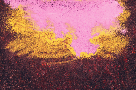 drop art background- liquid paint on rusty metal surfaceの写真素材