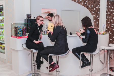 MOSCOW, RUSSIA - FEBRUARY 6-10: PRODEXPO 2017. 24th International Exhibition for Food, Beverages, Food Raw Materials.のeditorial素材