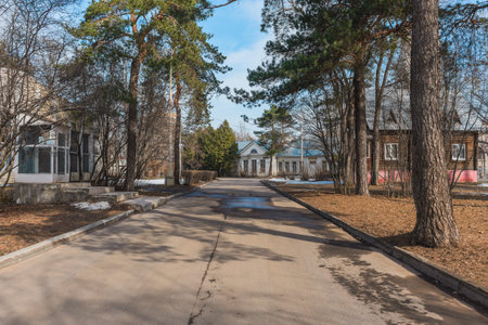 Soviet background- Exhibition of achievements of the national economy. A display manufactured goods and demonstration of a certain kind of technical services modern Russiaのeditorial素材