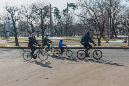 MOSCOW, RUSSIA - March 12: VDNH. Exhibition of achievements of the national economy- Soviet background.のeditorial素材