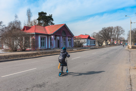MOSCOW, RUSSIA - March 12: VDNH. Exhibition of achievements of the national economy- Soviet background.のeditorial素材