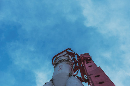 Soviet three-stage carrier rocket Vostok- exhibition VDNH. Cosmonautics Day: April 12, 1961 Yuri...