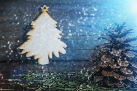 New Year background- Christmas Tree Needlesの写真素材