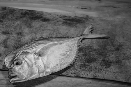 Vomer setapinnis (selene pisces). Smoked fish is a wonderful gourmet meal. Creative artwork used for...