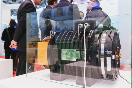 MOSCOW, RUSSIA, VDNH - APRIL 25-27, 2017: RUSSIAN ELEVATOR WEEK, International exhibition.