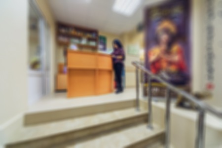 Blurred background of the interior. Office of the center for traditional Chinese medicineの写真素材