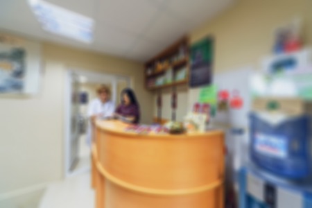 Blurred background of the interior. Office of the center for traditional Chinese medicineの写真素材