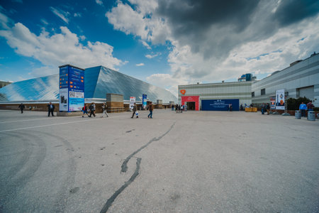 MOSCOW, RUSSIA, Expocentre - MAY 15-19, 2017: 18th international specialized exhibition "Equipment, instruments".
and tools for Metalworking industry".のeditorial素材