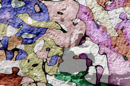 The background of graffiti- the art of self-expression. Character style and other ways of drawing abstract images. Is not propaganda drawing on the walls.の写真素材