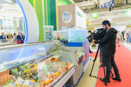 Moscow, Russia, Expocenter VDNH - OCTOBER 4-7, 2017: Russian agro-industrial exhibition Golden...