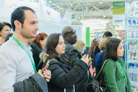 Moscow, Russia, Expocenter VDNH - OCTOBER 4-7, 2017: Russian agro-industrial exhibition Golden...