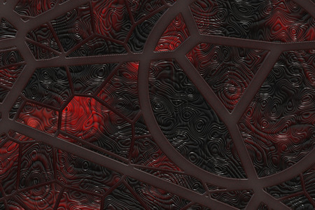 Large file. Stained glass- abstract pattern. Art wall decoration- hot metal grilleの写真素材