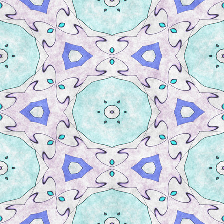 Abstract decoration- kaleidoscope seamless. Christmas ornament- mosaic winter motif.