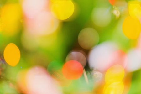 Abstract outline of light- colored circles bokeh. Blurred background