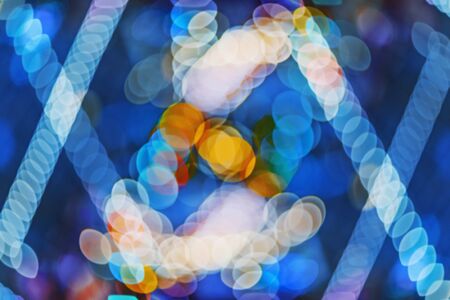 Abstract outline of light- colored circles bokeh. Blurred backgroundの写真素材