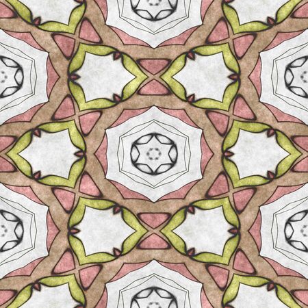 Sacred geometry- ornament mosaic. Mandala- artistic illustration. Abstract kaleidoscope- wall decor.  To print using napkins and tableclothsの写真素材