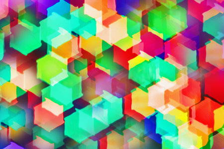 Abstract outline of light- colored circles bokeh. Blurred background