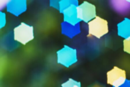 Abstract outline of light- colored circles bokeh. Blurred backgroundの写真素材