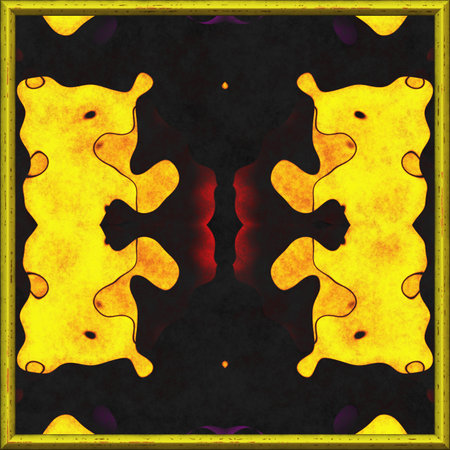 Frame artwork for interior decoration of rooms. Geometric nature pattern- stylization of art oil...