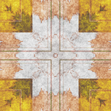 Ornament home decor- sacred geometry. Ornate- art illustration. Abstract kaleidoscope- design wall. To print using napkins and tableclothsの写真素材