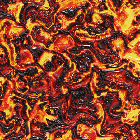 Burning coals- hot surface. Abstract natural pattern- glow faded flame.の写真素材