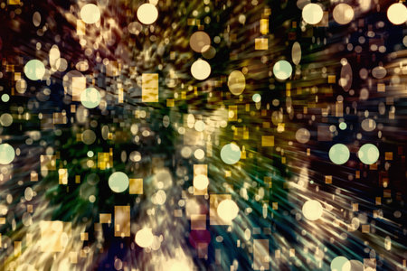 Blur bokeh background- nature light pattern. Celebratory mood magic effect. Decor holiday- design...