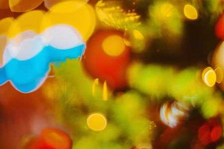 Abstract outline of light- colored circles bokeh. Blurred backgroundの写真素材