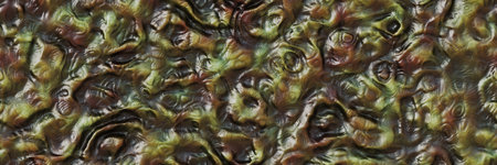 Wall art fiction- natural bronze. Abstract liquid metal effect. Background imagination- use...