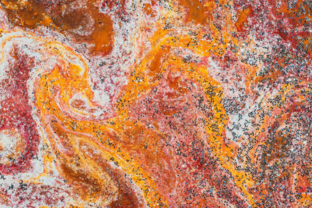 Fluid art. Abstract illustration - stain, splashes, smearing the dye. Liquid acrylic- paint on...
