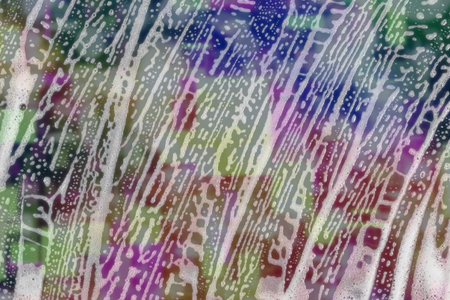 Texture liquid soap- drawing technique. Art fluid paint- cleansing wash. Creating abstract work-...