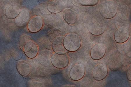 Abstract background- metal engraving, rusty iron. Oxidized material - environmental impact, metallic...