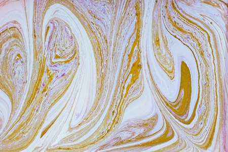 Fluid art- marbled effect. Abstract artwork- stain, splashes, smearing the dye. Liquid acrylic- color blot. Pigment water backgroundの写真素材