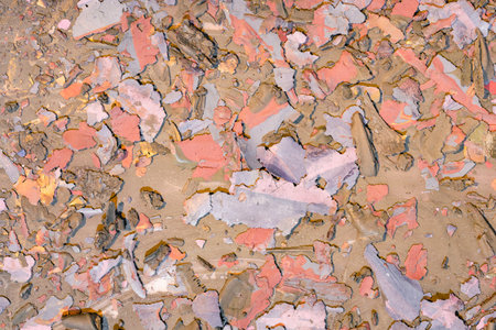 Background weathered paint cracked- destroyed texture. Distress surface- abstract pattern
