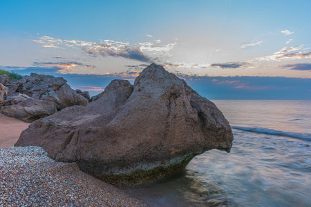 Crimea. Azov sea- nature landscape. Scenery background- vacation destinationsの写真素材