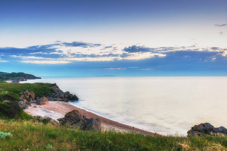 Crimea. Azov sea- nature landscape. Scenery background- vacation destinationsの写真素材