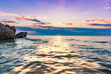 Crimea. Azov sea- nature landscape. Scenery background- vacation destinationsの写真素材
