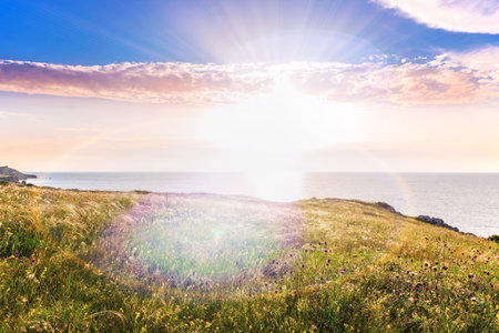 Crimea. Azov sea- nature landscape. Scenery background- vacation destinations