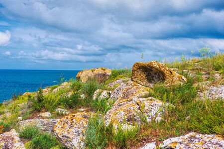 Crimea. Azov sea- nature landscape. Scenery background- vacation destinationsの写真素材