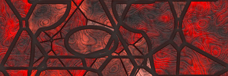 Stained glass wall. Art mosaic- tile glaze bathroom. Home architecture decor- abstract background....