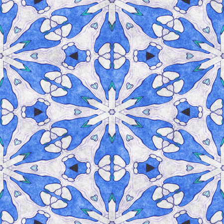Snowflake background- crystal seamless shape. Illustration decor