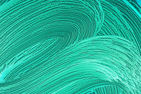 Drops- liquid foam. Fluid aqua- abstract pattern nature. Background- cleansing wash. Shampoo bubbles- soapy waterの写真素材