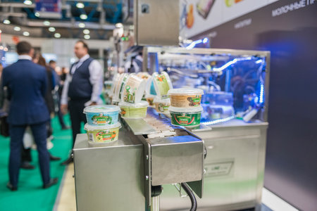 Moscow, Russia - October 10: International Exhibition for Equipment, Technologies, Raw Materials and Ingredients for the Food Processing Industry 2017のeditorial素材