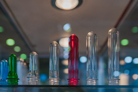 Moscow, Russia - January 29, 2019: International specialized exhibition of plastics and rubbers. Expo products manufacturing and recyclingのeditorial素材