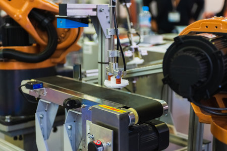 Moscow, Russia - January 28-31, 2020: International specialized exhibition of plastics and rubbers. Expo products manufacturing and recyclingのeditorial素材