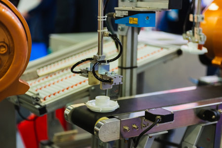 Moscow, Russia - January 28-31, 2020: International specialized exhibition of plastics and rubbers. Expo products manufacturing and recyclingのeditorial素材